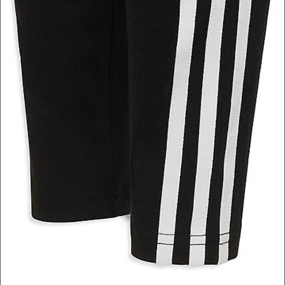 Black adidas leggings with 3 white strips on side - Picture 9 of 9